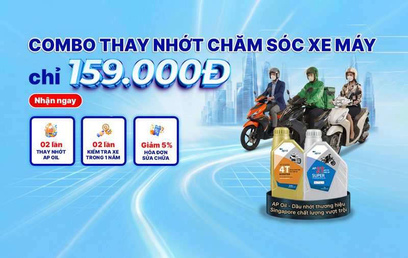 Thẻ True Easy 159K: gói thay nhớt & bảo dưỡng xe máy